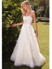 Ivory Lace Tulle Fairytale Wedding Dress